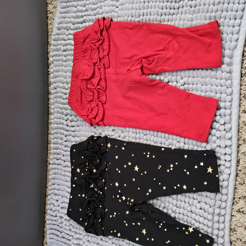 1 NWOT 2 pair size 2t girl leggings Old Navy - Picture 4 of 5